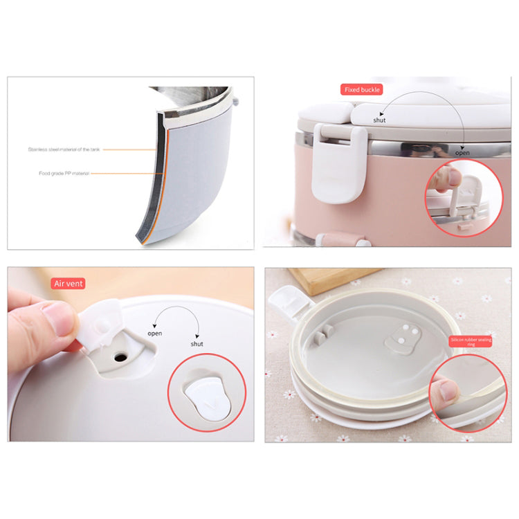 4-layer stackable lunch container for adults