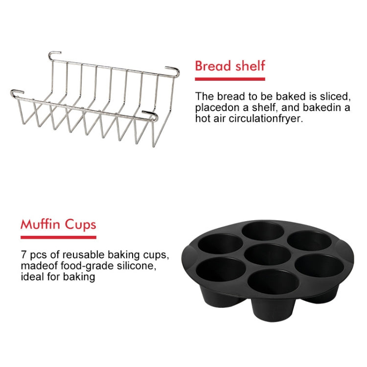 12 PCS Air Fryer Accessories Round Accessories for 5.3QT-6.8QTup