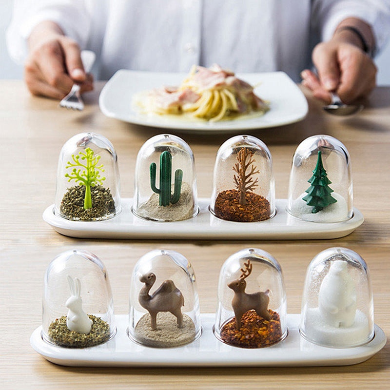 spice rack with spice jars