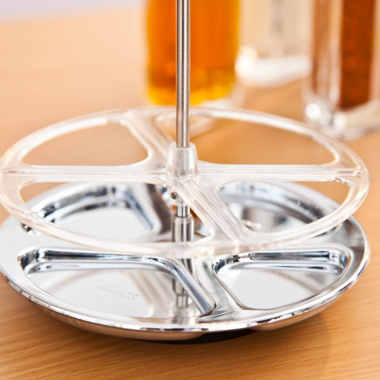 Revolving 4 Spice Jars Rack Seasoning Box Combination