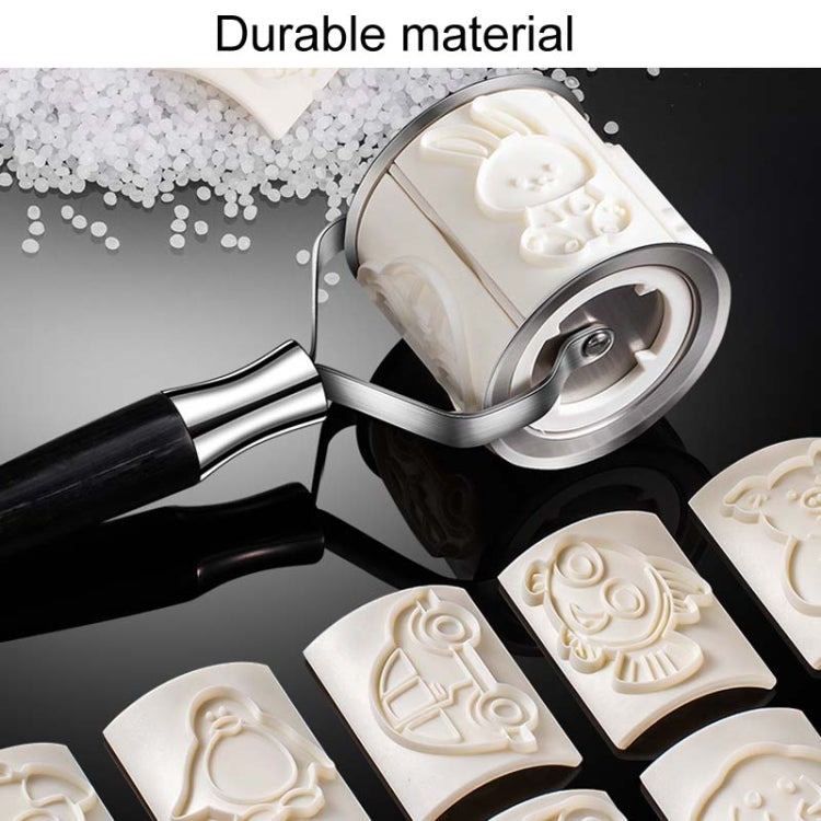 Multifunctional Roller Cookie Mold Stainless Steel Magnetic Replaceable DIY Animal Car Baking Tool