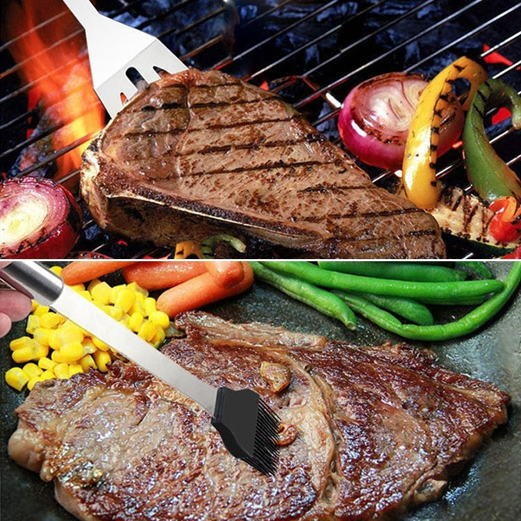 stainless steel barbecue tool set with case