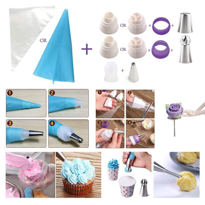 88 PCS Cake Decorating Kit Baking Supplies Piping Bags and Tips Set