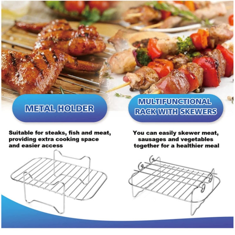 10 PCS Air Fryer Accessories Square Accessories for Ninja 3.7QT-4.2QT