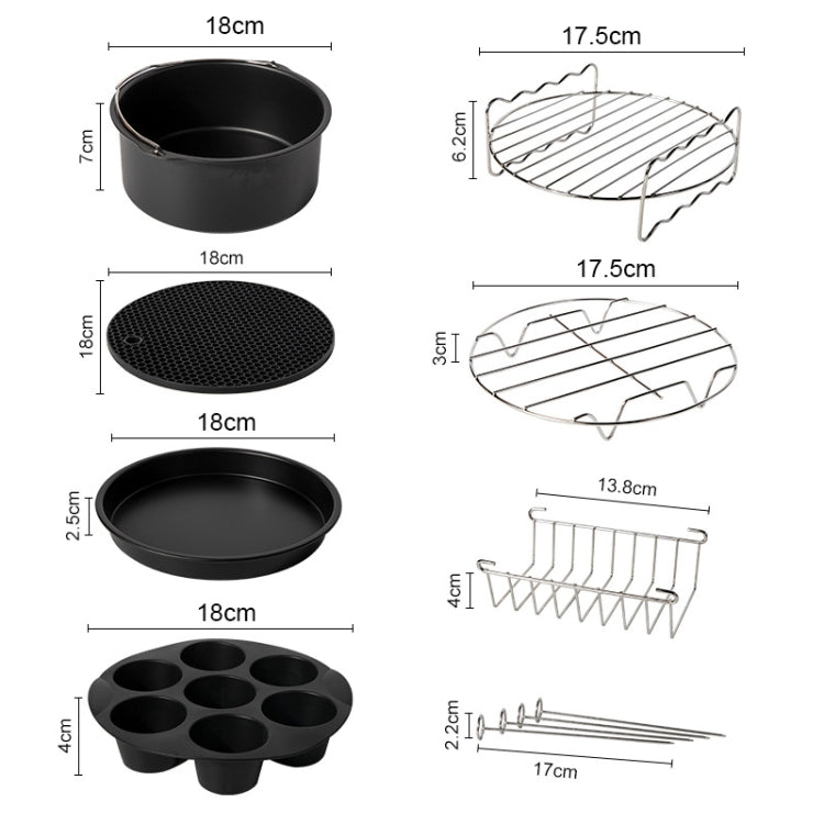 12 PCS Air Fryer Accessories Round Accessories for 5.3QT-6.8QTup