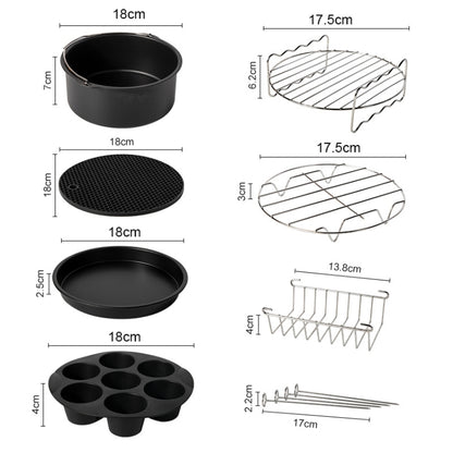 12 PCS Air Fryer Accessories Round Accessories for 5.3QT-6.8QTup