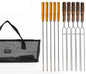 10 PCS Outdoor Picnic Barbecue Skewers BBQ Needle Fork with Carry Bag