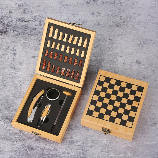 Wine Opener Gift Set with Chess Board