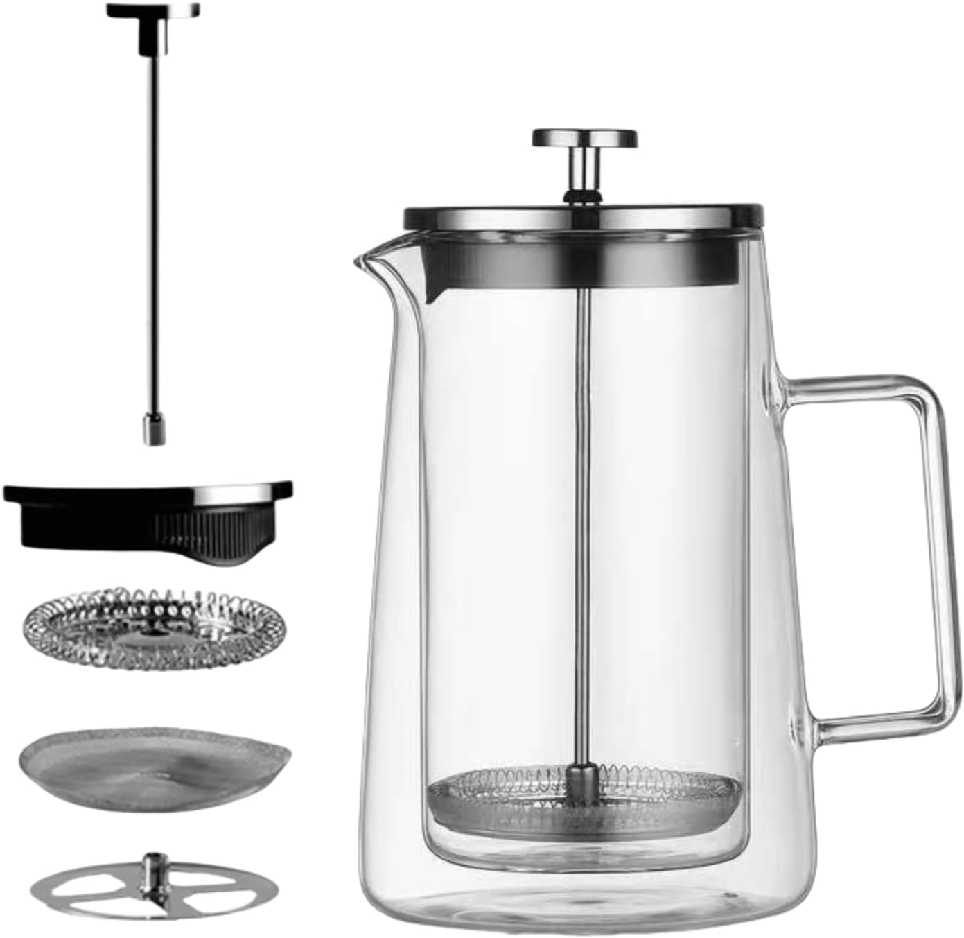 Borosilicate Glass Stainless Steel Coffee Press