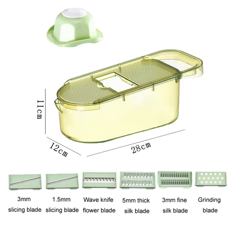 6 in 1 Vegetable Chopper Food Slicer Cutter With Drainer Basket Handguard