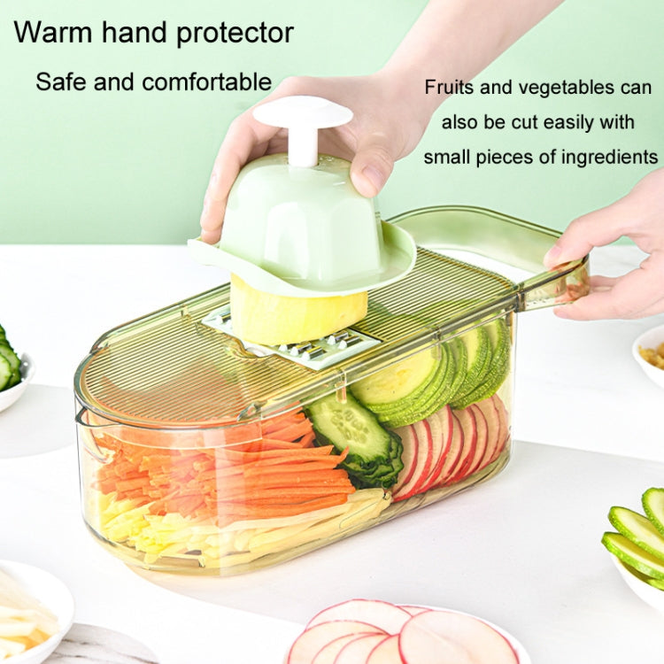 6 in 1 Vegetable Chopper Food Slicer Cutter With Drainer Basket Handguard