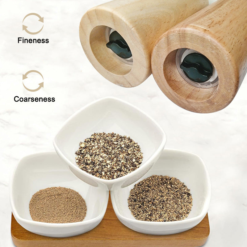 Salt and Pepper Mills with Wooden Shakers