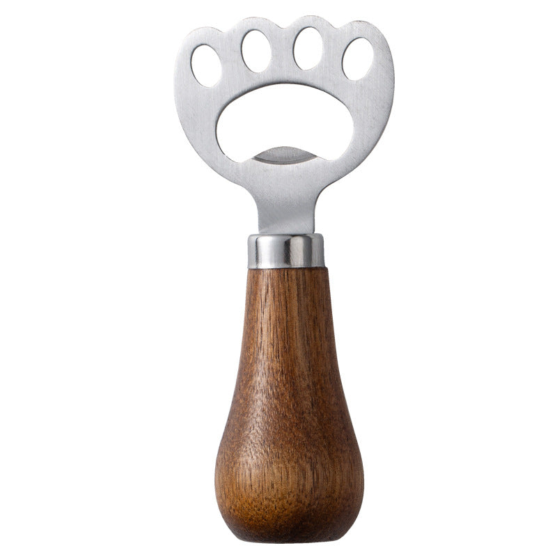 Wooden Bottle Opener Personalized Gifts Acacia Wood Can Opener for Kitchen Bar Restaurant Beer