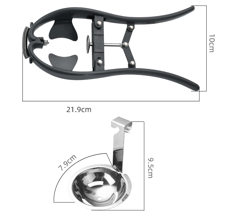 Egg Cracker, 304 Stainless Steel Handheld Automatic Quick Open Spring Design