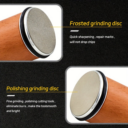 Rolling Knife Sharpener with Diamonds Made Easy 15 & 20 Degree Magnetic Angle
