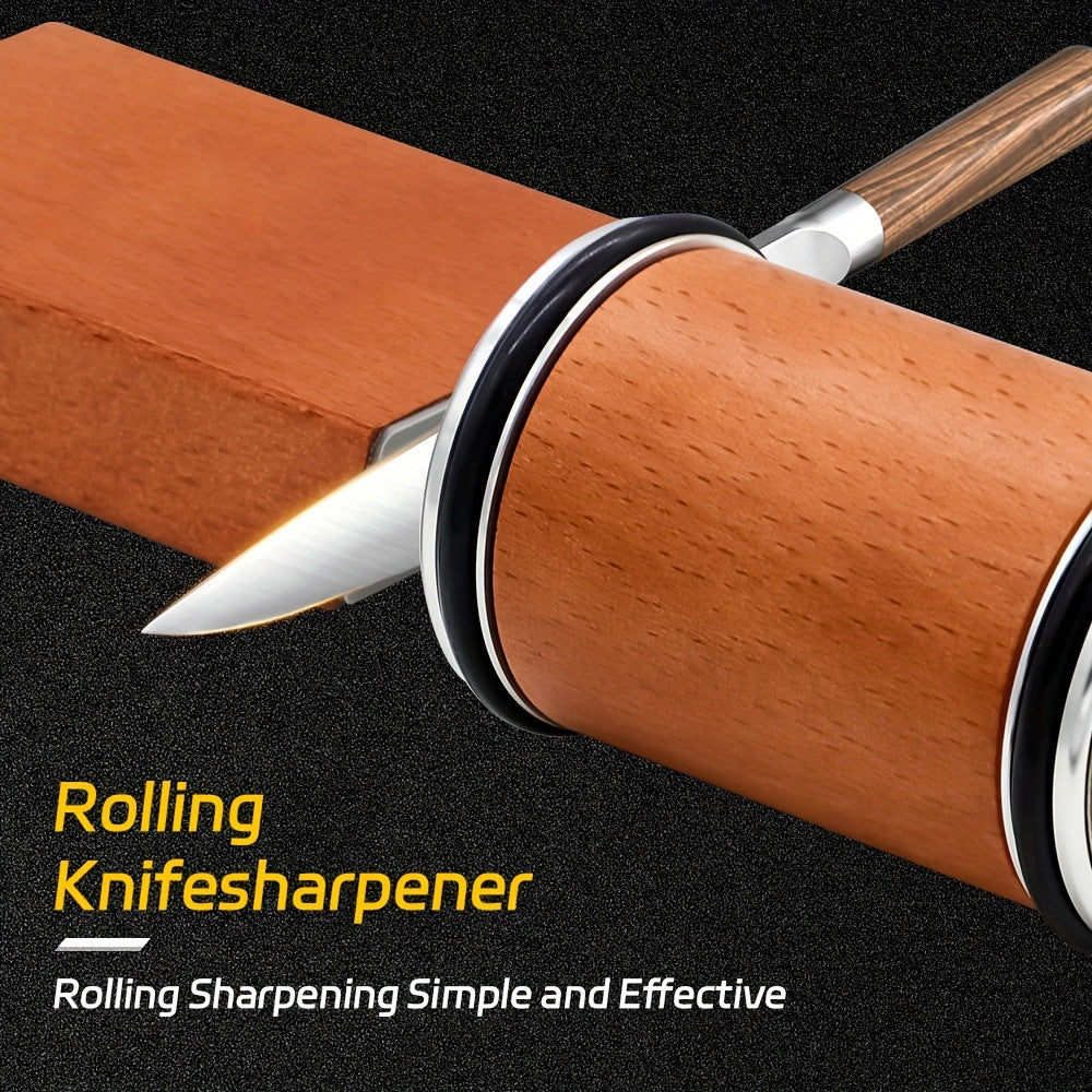 Rolling Knife Sharpener with Diamonds Made Easy 15 & 20 Degree Magnetic Angle