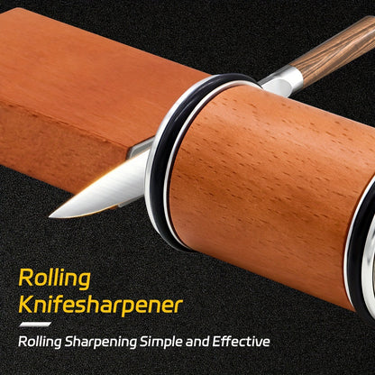 Rolling Knife Sharpener with Diamonds Made Easy 15 & 20 Degree Magnetic Angle