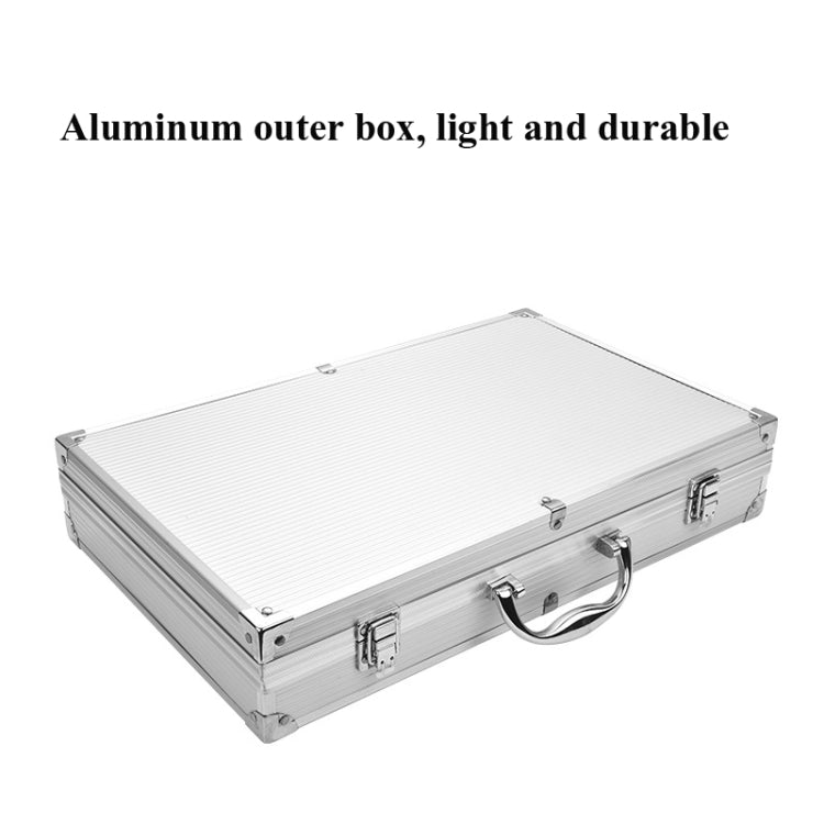 stainless steel grill set with aluminum case for BBQ enthusiasts