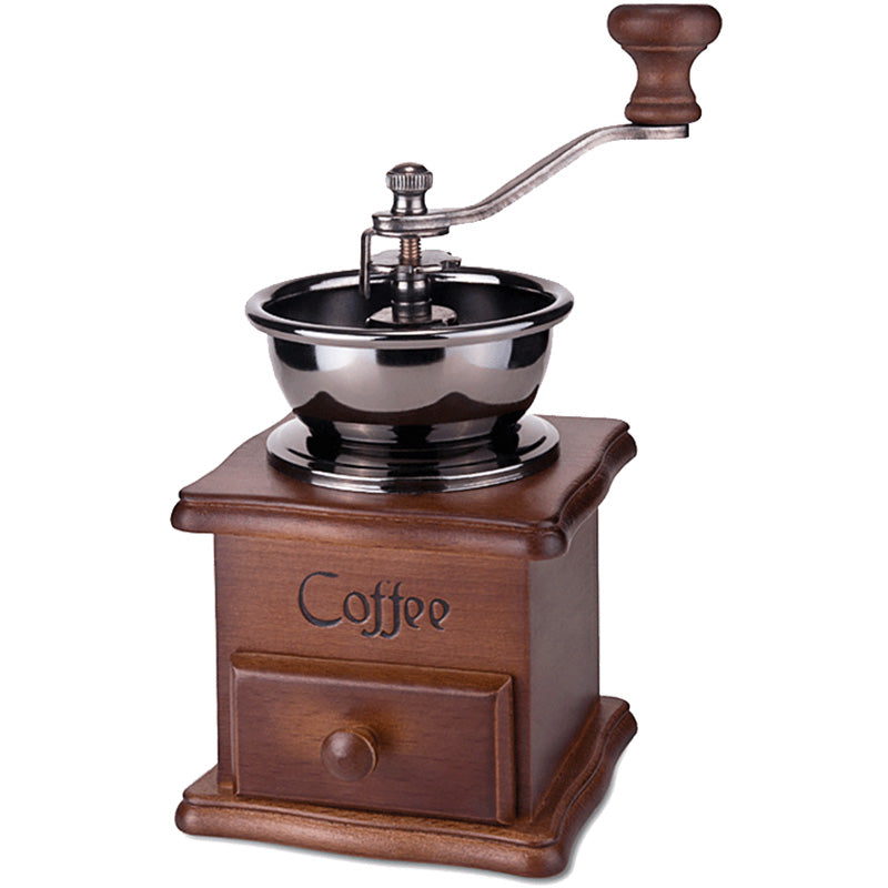hand crank coffee grinder with retro design